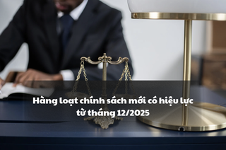 Loạt chính sách mới có hiệu lực từ tháng 12/2025