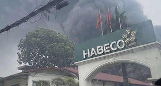 Cháy lớn tại Nhà máy Bia Hà Nội