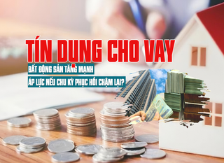 Tín dụng cho vay bất động sản tăng mạnh: Áp lực nếu chu kỳ phục hồi chậm lại