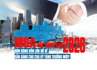 M&A Bất động sản 2026: Đón dòng vốn lớn đổ về, sẵn sàng cho chu kỳ tăng trưởng mới