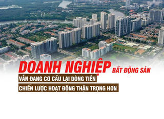Doanh nghiệp bất động sản vẫn đang cơ cấu lại dòng tiền, chiến lược hoạt động thận trọng hơn