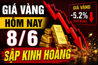 Chốt giá vàng hôm nay 8/6: Sập kinh hoàng, giảm kinh khủng “bốc hơi” tới 8,4 triệu đồng/lượng Chốt giá vàng hôm nay 8/6: Sập kinh hoàng, giảm kinh khủng “bốc hơi” tới 8,4 triệu đồng/lượng