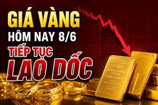 Giá vàng hôm nay (chiều 8/6): Giảm cực sốc, đầu giờ chiều bay màu 6,2 triệu đồng/lượng