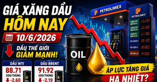 Giá xăng hôm nay 10/6: Dầu thô lao dốc, xăng có thể ổn định