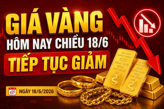 Giá vàng miếng, vàng nhẫn chiều 18/6: Quay đầu giảm