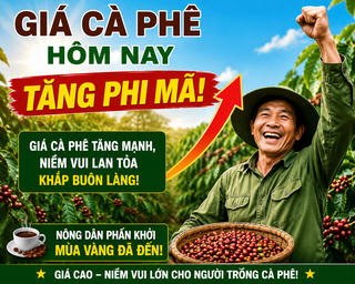 Giá cà phê hôm nay (chiều 18/6): Đồng loạt bật tăng mạnh