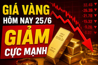 Giá vàng hôm nay sáng 25/6: Đồng loạt giảm cực mạnh