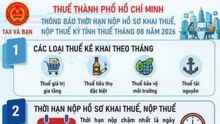 Lưu ý thời hạn nộp hồ sơ khai thuế kỳ tính thuế tháng 8