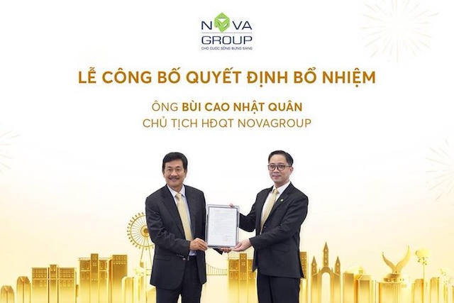 Thiếu gia nhà Novaland Bùi Cao Nhật Quân thay bố làm chủ tịch NovaGroup 