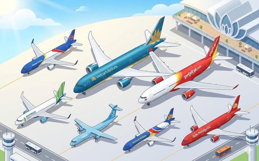 So găng đội bay Vietnam Airlines, Vietjet, Sun PhuQuoc Airways