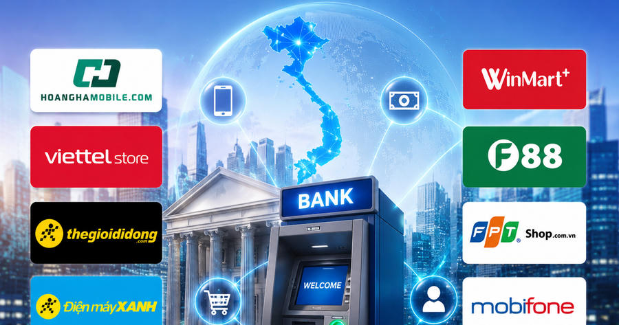 Hơn 10.000 "Cây ATM sống": Khi Vietlott, Thế Giới Di Động, WinMart trở thành điểm nộp/rút tiền mặt