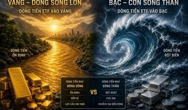 Dòng tiền ETF có thể khiến giá vàng và bạc biến động mạnh