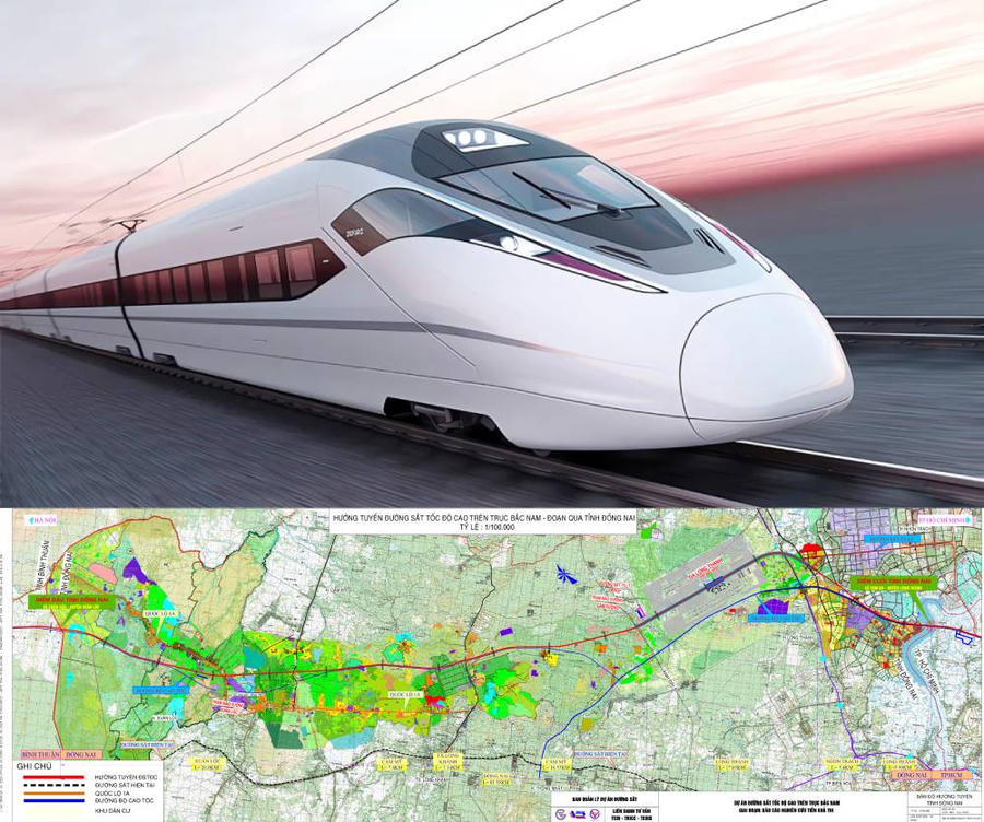 81km đường sắt tốc độ cao qua Đồng Nai đi qua 12 phường, xã nào?