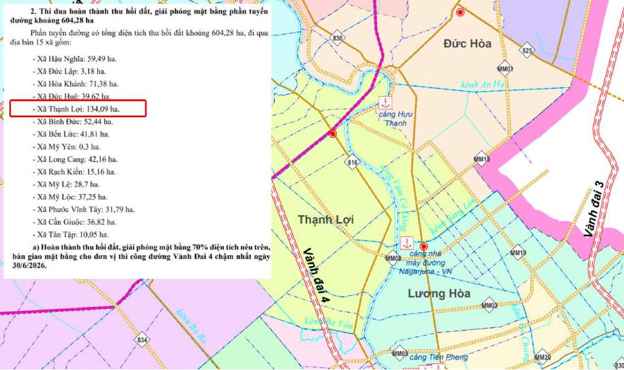 Tây Ninh thu hồi hơn 675ha đất làm Vành đai 4 TP.HCM