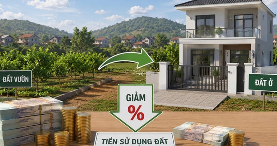 3 trường hợp được giảm tiền sử dụng đất khi chuyển từ đất vườn sang đất ở