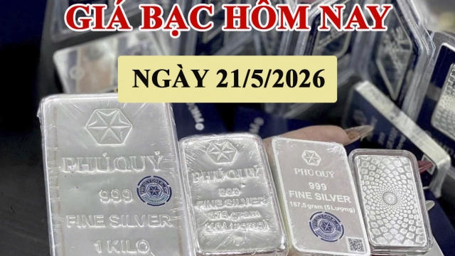 Giá bạc hôm nay 21/5: Tiếp tục giảm mạnh?