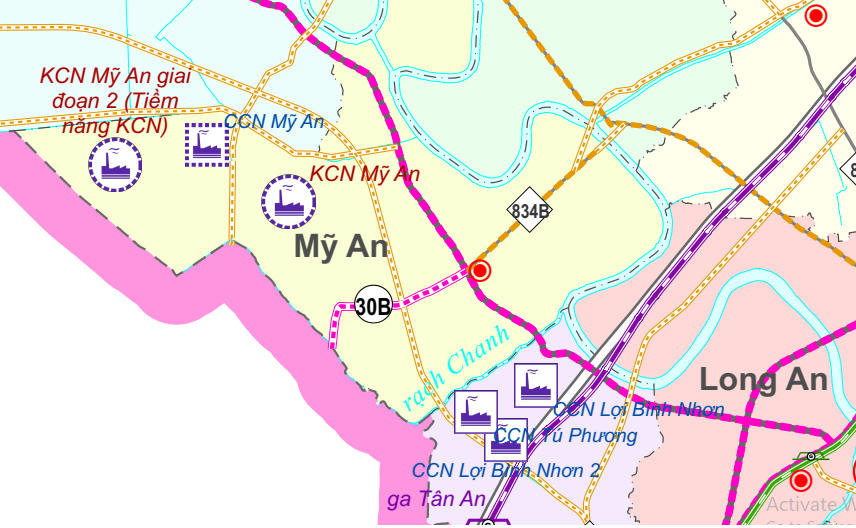 Tây Ninh quy hoạch xã Mỹ An 3.276ha, có Quốc lộ 30B và Quốc lộ 62