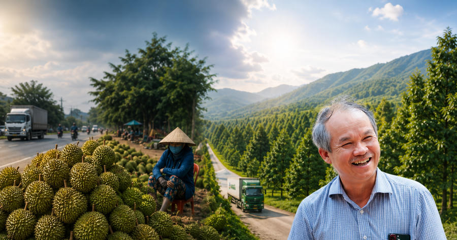 Vựa sầu riêng hơn 2.000ha của bầu Đức gây chú ý