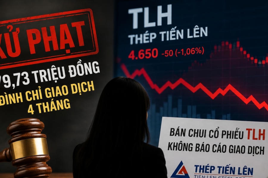 Người liên quan lãnh đạo TLH bị xử phạt gần 480 triệu vì bán gần 2,4 triệu cổ phiếu không báo cáo