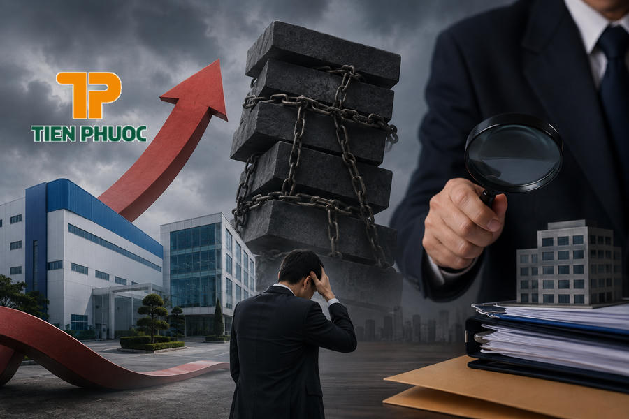 Tiến Phước: Vào tầm ngắm kiểm tra thuế 2026, sức khỏe tài chính thế nào khi đòn bẩy tài chính "khủng" bủa vây