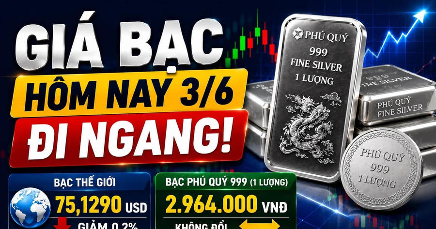 Giá bạc sáng hôm nay 3/6: Bạc thế giới, bạc trong nước đang giao dịch bao nhiêu?