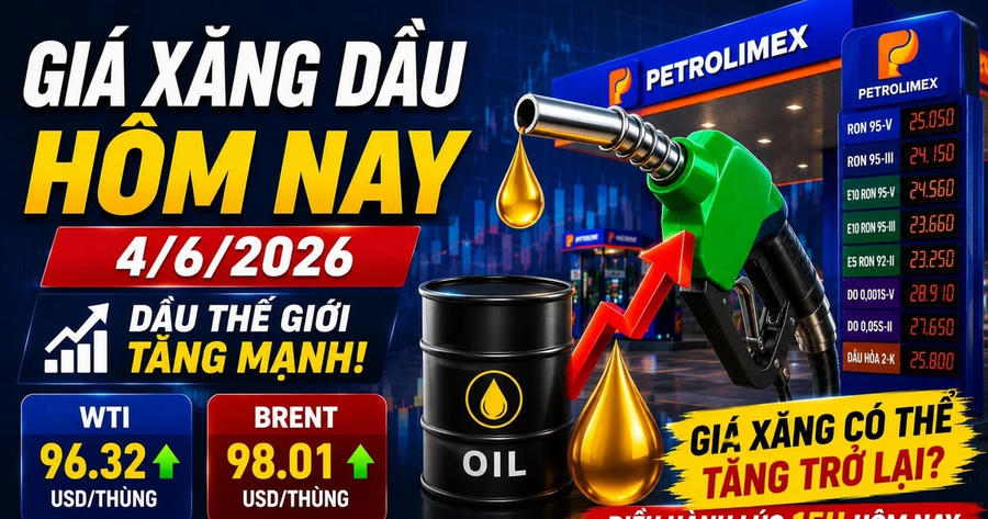 Giá xăng dầu hôm nay 4/6: Dầu WTI,  Brent bật tăng mạnh, xăng trong nước chờ điều chỉnh vào 15h