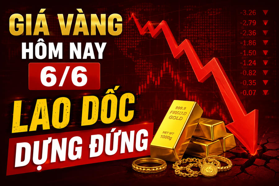 Giá vàng hôm nay (sáng 6/6): Lao dốc không phanh, rơi về 146 triệu đồng/lượng