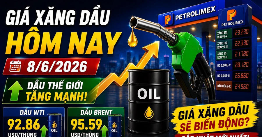 Giá xăng dầu hôm nay 8/6: Đồng loạt bật tăng trở lại