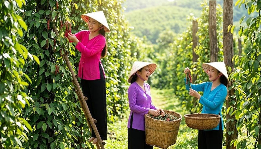 Chốt giá hồ tiêu hôm nay 8/6/2026: Người trồng tiêu tiếp tục vui khi giá neo cao ổn định 140.000 đồng/kg