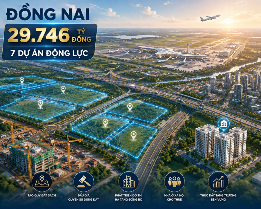 Phê duyệt 7 dự án gần 30.000 tỷ, bất động sản Đồng Nai tăng tốc