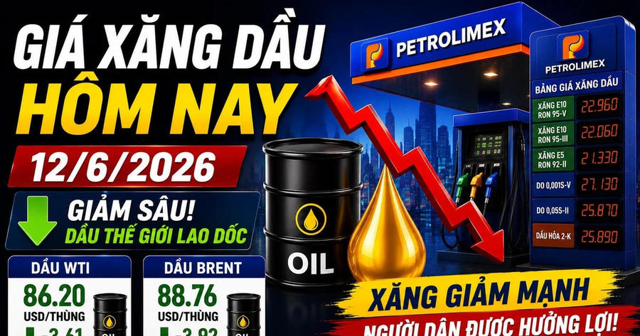 Giá xăng dầu hôm nay 12/6: Xăng giảm sâu, dầu thế giới lao dốc