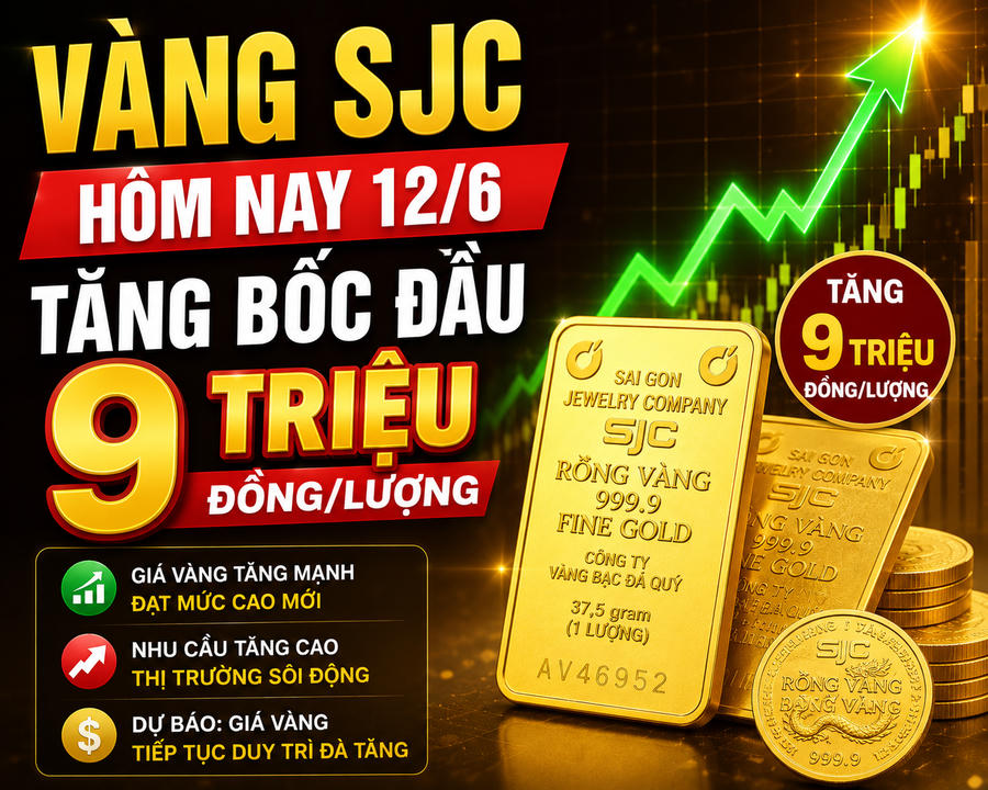 Chốt giá vàng hôm nay 12/6: Đồng loạt tăng phi mã, người cầm vàng cực vui