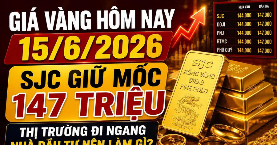 Giá vàng hôm nay sáng 15/6: Vàng miếng, vàng nhẫn tăng hay giảm?