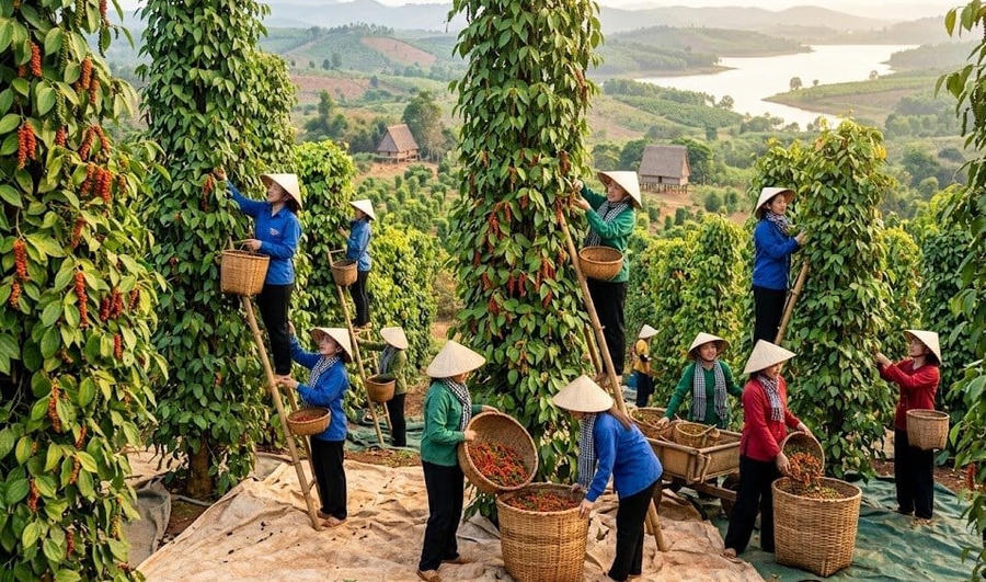 Giá hồ tiêu hôm nay 16.6: Cao nhất 140.500 đồng/kg