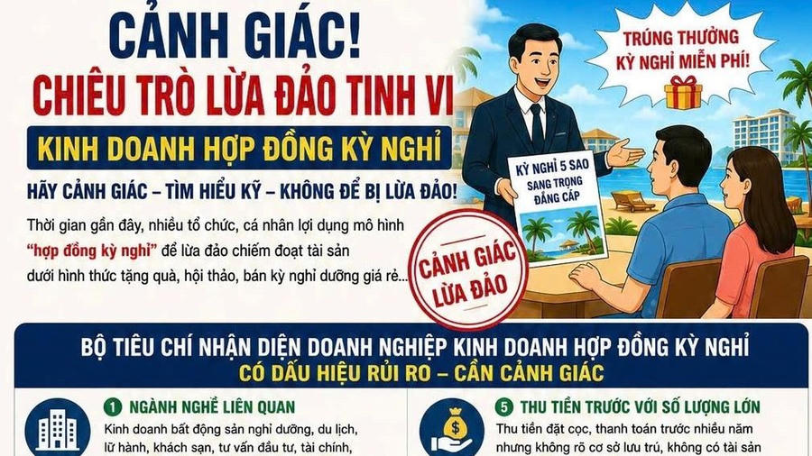 Bộ Công an cảnh báo 8 dấu hiệu rủi ro của hợp đồng kỳ nghỉ
