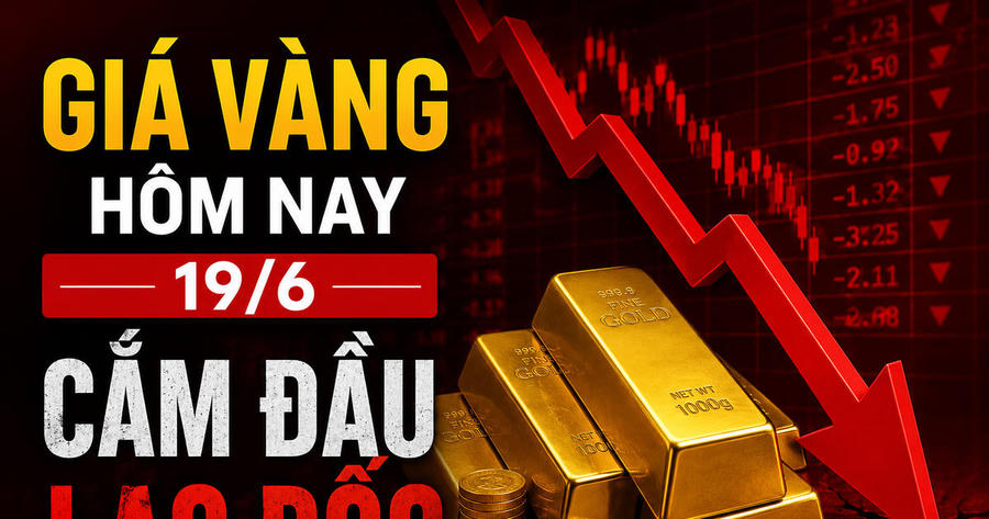 Giá vàng hôm nay (chiều 19/6): Tiếp đà giảm sốc
