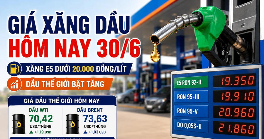 Giá xăng dầu hôm nay 30/6: Xăng E5 dưới 20.000 đồng/lít