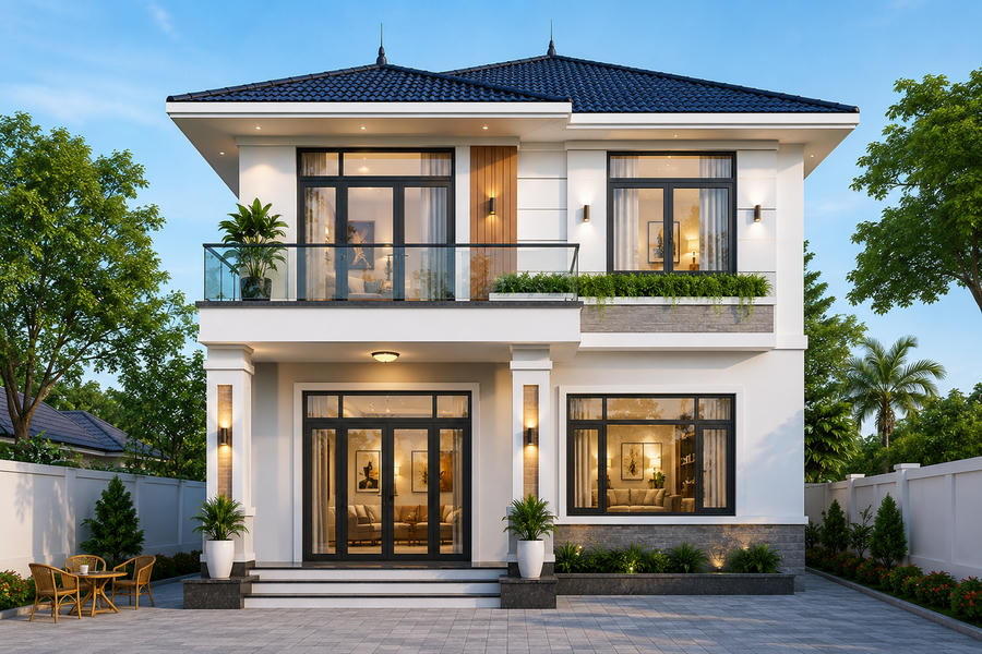 Chi phí xây mới nhà 2 tầng trên diện tích 100m2, đây là những mẫu thiết kế đẹp